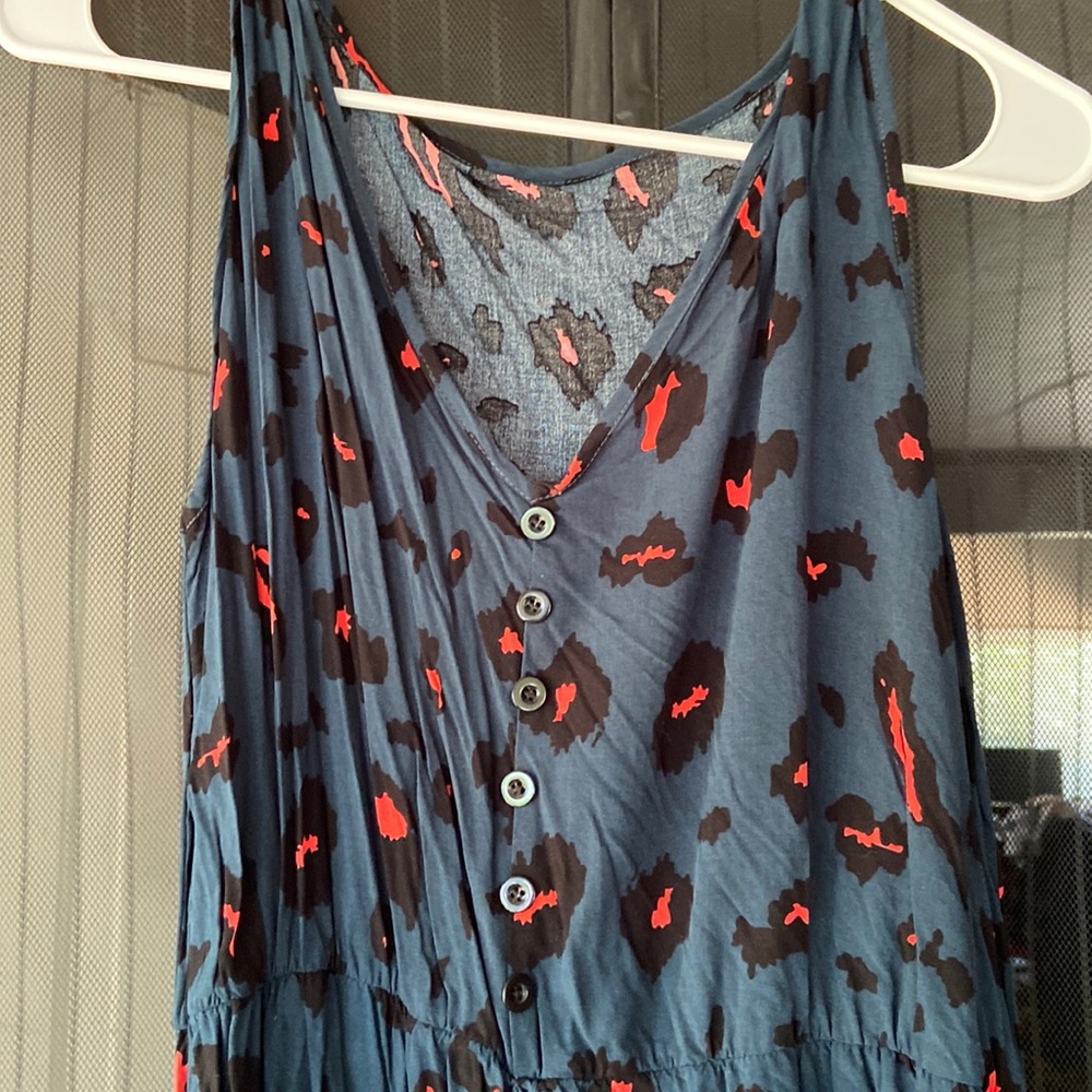 Shein cute summer dress leopard pattern. Sz L 8/10